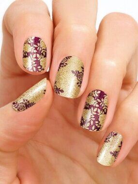 Rose were the Days Street Nail Polish Strips Retired Gold Glitter Polish‎